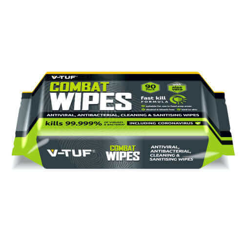BOGOF V-TUF VTABW-90 Chusteczki bojowe Antywirusowe Antybakteryjne (90 Chusteczek)