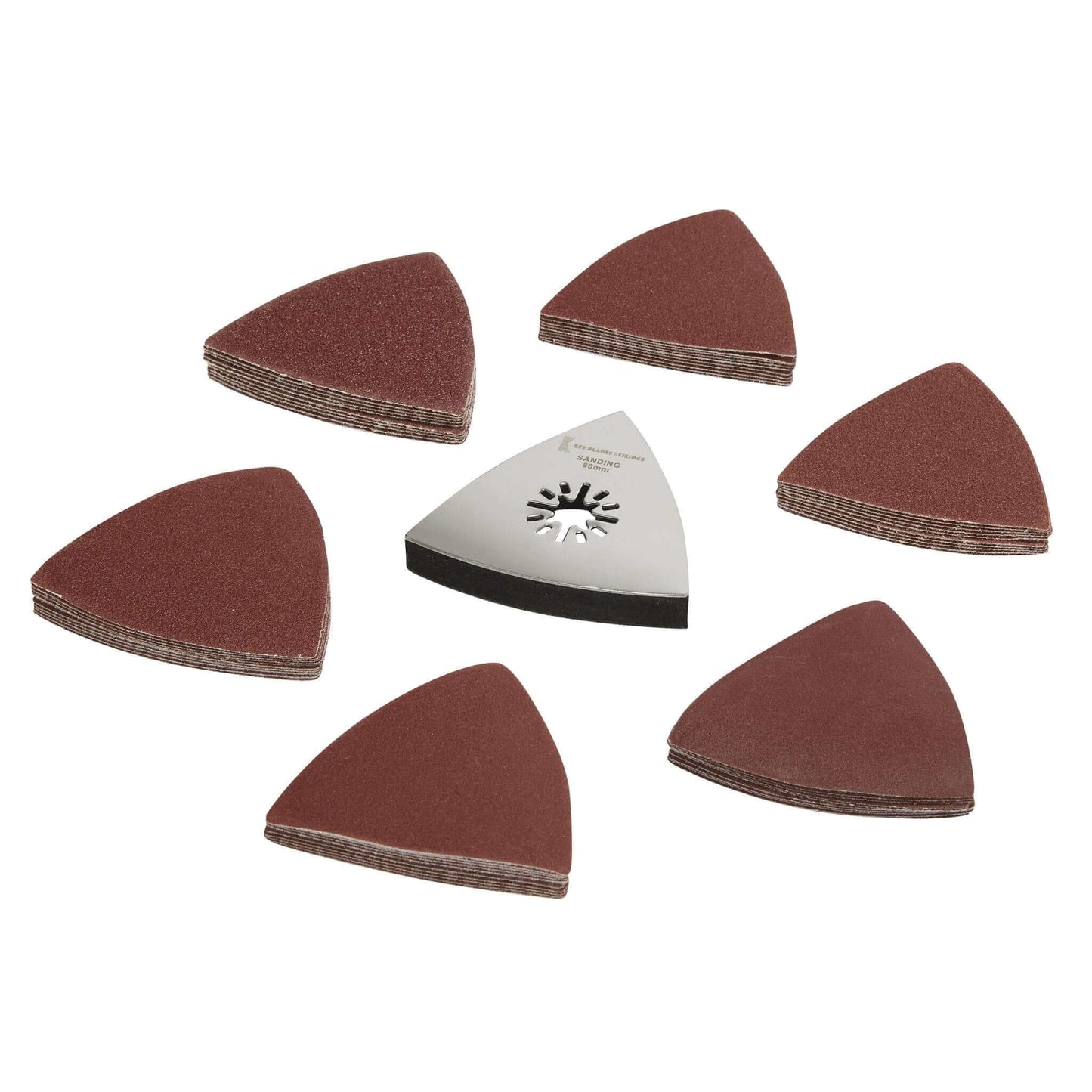 Sanding Attachment 80mm x 80mm + Sanding Sheets - 5599 - Shop Key Blades & Fixings | Workwear, Power tools & hand tools online - Key Blades & Fixings Ltd