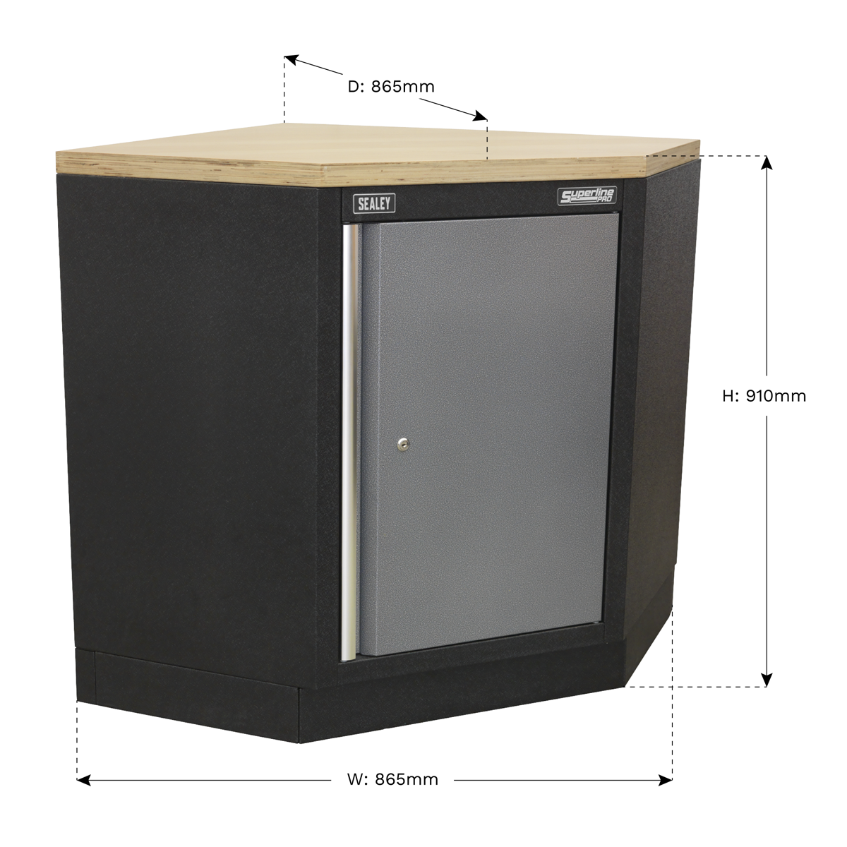 Modular Corner Floor Cabinet 865mm