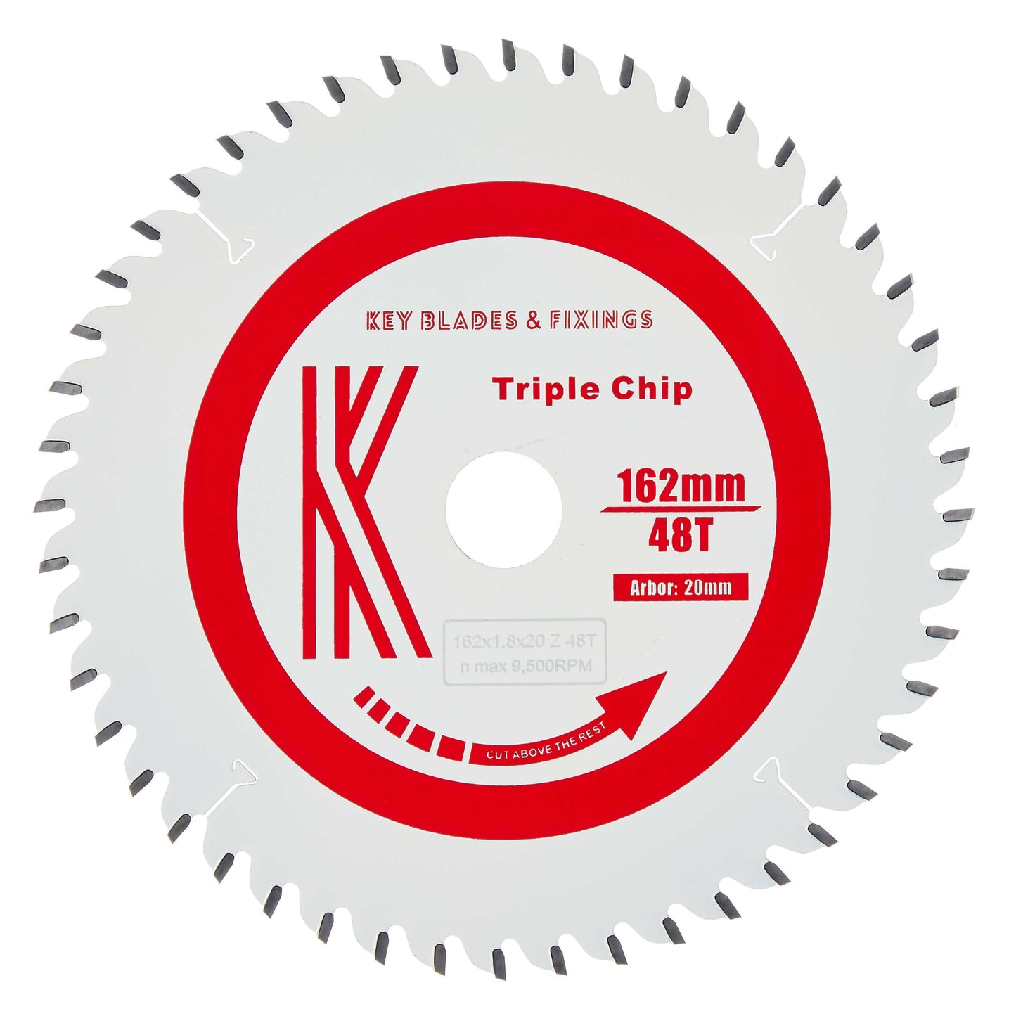 162mm x 20mm x 1.8mm 48 Tooth TCG Track Saw (Solid Surface) - 3205