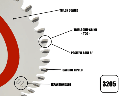 Sierra de pista TCG de 48 dientes de 162 mm x 20 mm x 1,8 mm (superficie sólida) - 3205